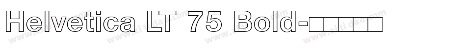 Helvetica LT 75 Bold字体转换